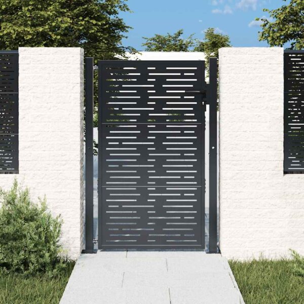 Garden Gate Anthracite 100x150 cm Steel Square Design