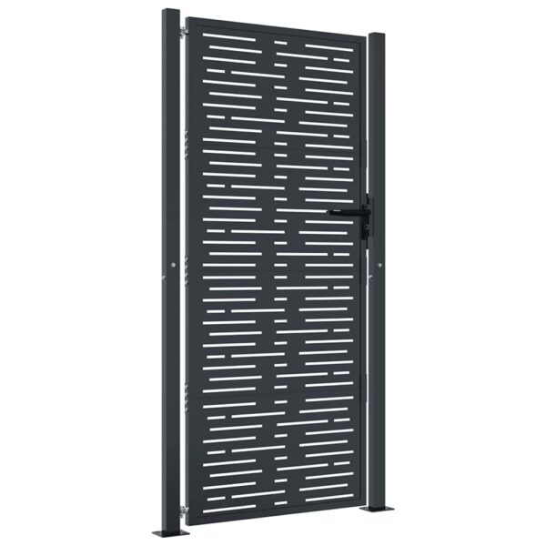 Garden Gate Anthracite 100x175 cm Steel Square Design
