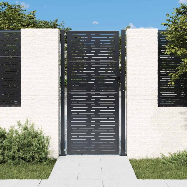 Garden Gate Anthracite 100x200 cm Steel Square Design