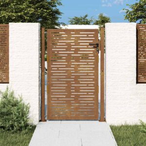 Garden Gate 100x125 cm Corten Steel Square Design