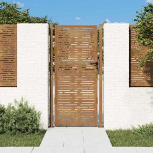 Garden Gate 100x175 cm Corten Steel Square Design