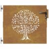 Garden Gate 85x100 cm Corten Steel Tree Design