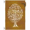 Garden Gate 85x125 cm Corten Steel Tree Design