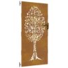 Garden Gate 85x200 cm Corten Steel Tree Design