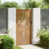 Garden Gate 85x200 cm Corten Steel Tree Design