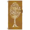 Garden Gate 85x200 cm Corten Steel Tree Design