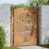 Garden Gate 100x125 cm Corten Steel Tree Design