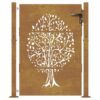 Garden Gate 100x125 cm Corten Steel Tree Design