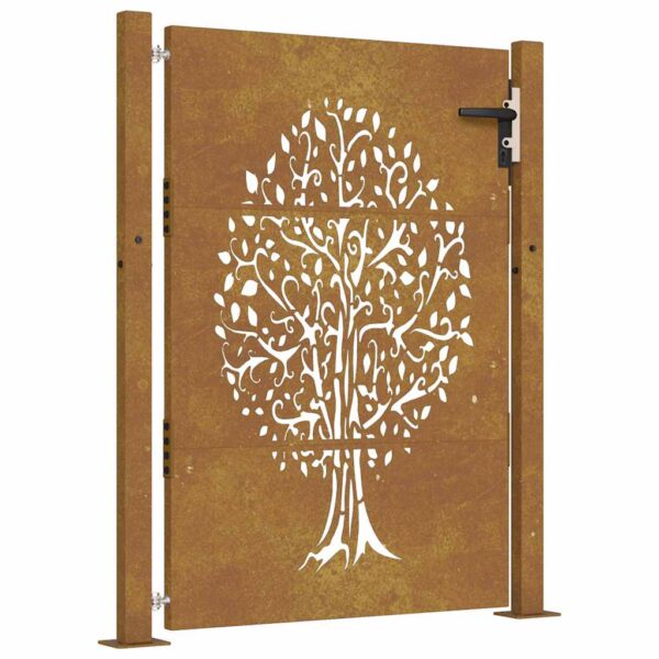 Garden Gate 100x150 cm Corten Steel Tree Design