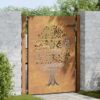 Garden Gate 100x150 cm Corten Steel Tree Design