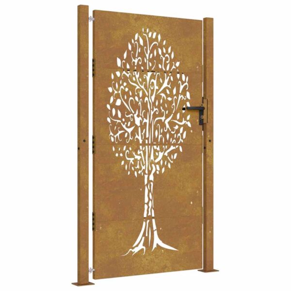 Garden Gate 100x200 cm Corten Steel Tree Design