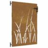 Garden Gate 85x125 cm Corten Steel Grass Design