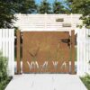 Garden Gate 100x75 cm Corten Steel Grass Design