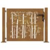 Garden Gate 100x75 cm Corten Steel Bamboo Design