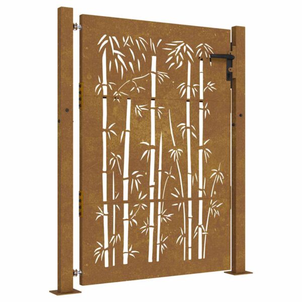 8720287217657_a_en_hd_1.jpg Garden Gate 100x125 cm Corten Steel Bamboo Design