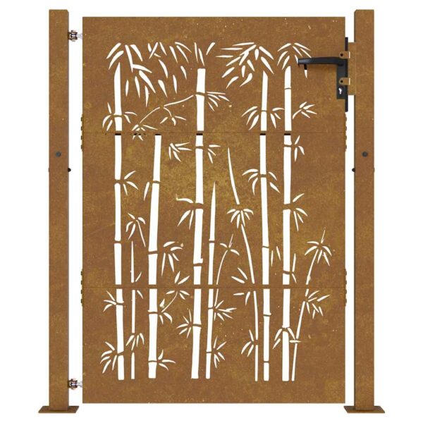 8720287217657_g_en_hd_2.jpg Garden Gate 100x125 cm Corten Steel Bamboo Design