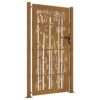 Garden Gate 100x200 cm Corten Steel Bamboo Design
