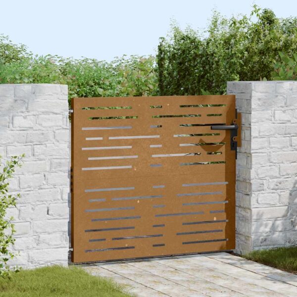 Garden Gate 85x100 cm Corten Steel Square Design