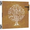 Garden Gate 85x150 cm Corten Steel Square Design