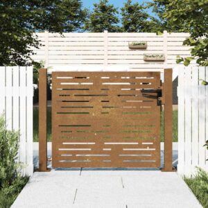 Garden Gate 100x75 cm Corten Steel Square Design