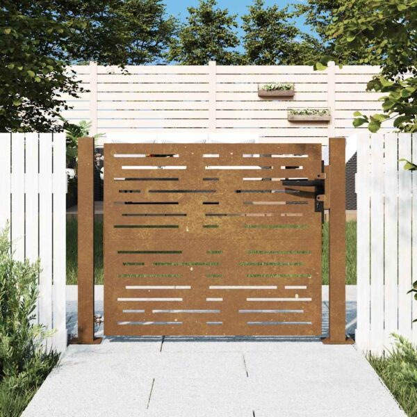 Garden Gate 100x100 cm Corten Steel Square Design