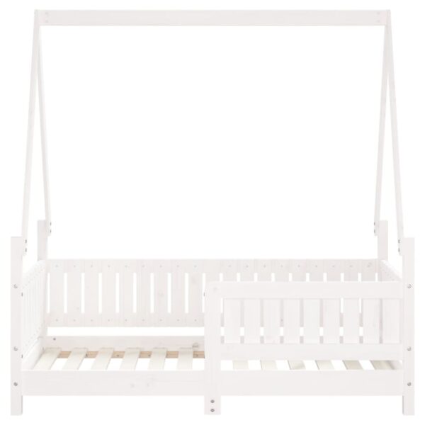 Kids Bed Frame White 70x140 cm Solid Wood Pine