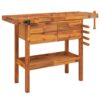 8720845554798_a_en_hd_1.jpg Workbench with Drawers and Vices 124x52x83 cm Solid Wood Acacia
