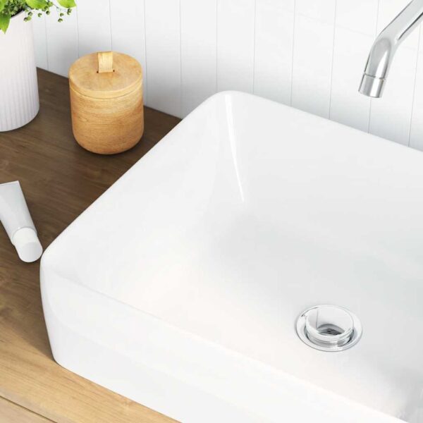 Wash Basin White 48x37x13 cm Ceramic Rectangle