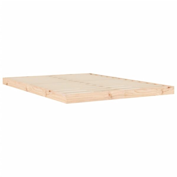 Bed Frame without Mattress 135x190 cm Double Double Solid Wood Pine
