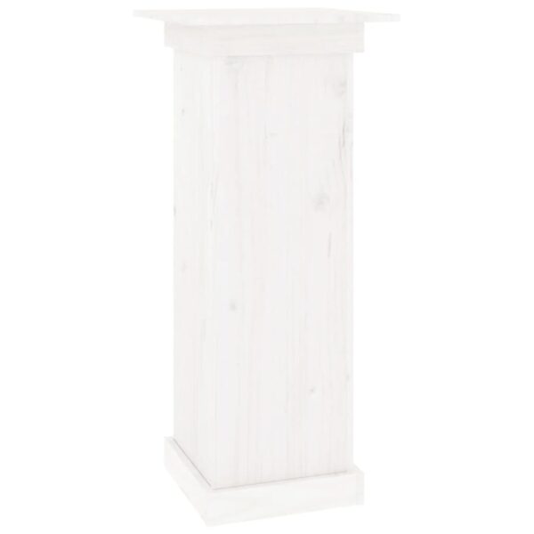 Flower Stand White 40x40x90 cm Solid Wood Pine