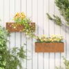 8720845673727_m_en_hd_1.jpg Wall Planters 2 pcs Rusty Corten Steel 53x10x17 cm