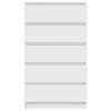 Drawer Cabinet White 60x36x103 cm Engineered Wood