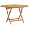 Folding Garden Table Ã˜ 110x75 cm Solid Wood Teak