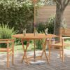 Folding Garden Table Ã˜ 110x75 cm Solid Wood Teak