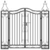 Garden Gate Black 121x8x120 cm Wrought Iron
