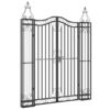 Garden Gate Black 121x8x150 cm Wrought Iron