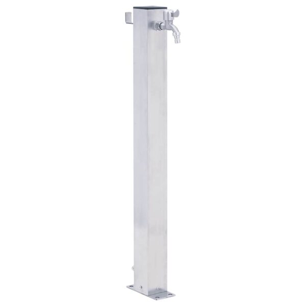 Garden Water Column 100 cm Stainless Steel Square