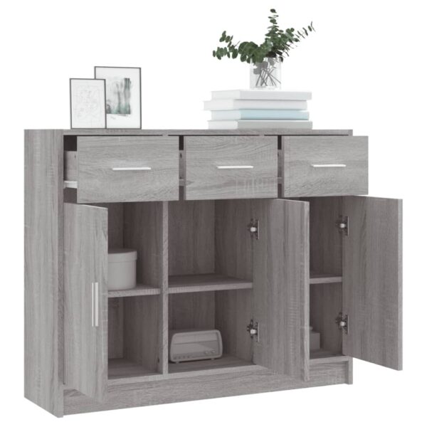 Sideboard Grey Sonoma 91x28x75 cm Engineered Wood