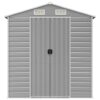 Garden Shed Light Grey 191x300x198 cm Galvanised Steel