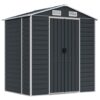 Garden Shed Anthracite 191x130x198 cm Galvanised Steel
