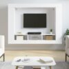 TV Cabinet White 152x22x113 cm Engineered Wood
