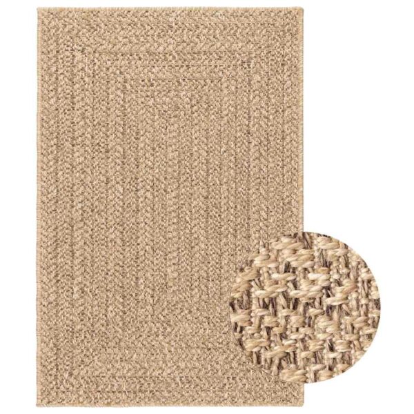 Rug ZIZUR 200x290 cm Jute Look Indoor and Outdoor