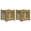 Garden Planters 2 pcs Impregnated Wood Pine