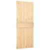 Sliding Door with Hardware Set 85x210 cm Solid Wood Pine
