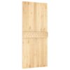 Sliding Door with Hardware Set 90x210 cm Solid Wood Pine