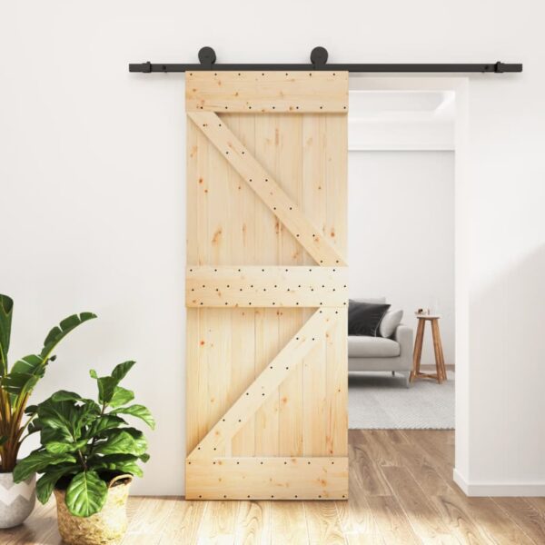8721012081130_m_en_hd_1.jpg Sliding Door with Hardware Set 70x210 cm Solid Wood Pine