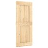 Sliding Door with Hardware Set 85x210 cm Solid Wood Pine
