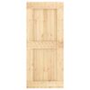 Sliding Door with Hardware Set 90x210 cm Solid Wood Pine