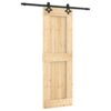 Sliding Door with Hardware Set 70x210 cm Solid Wood Pine