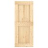 Sliding Door with Hardware Set 85x210 cm Solid Wood Pine